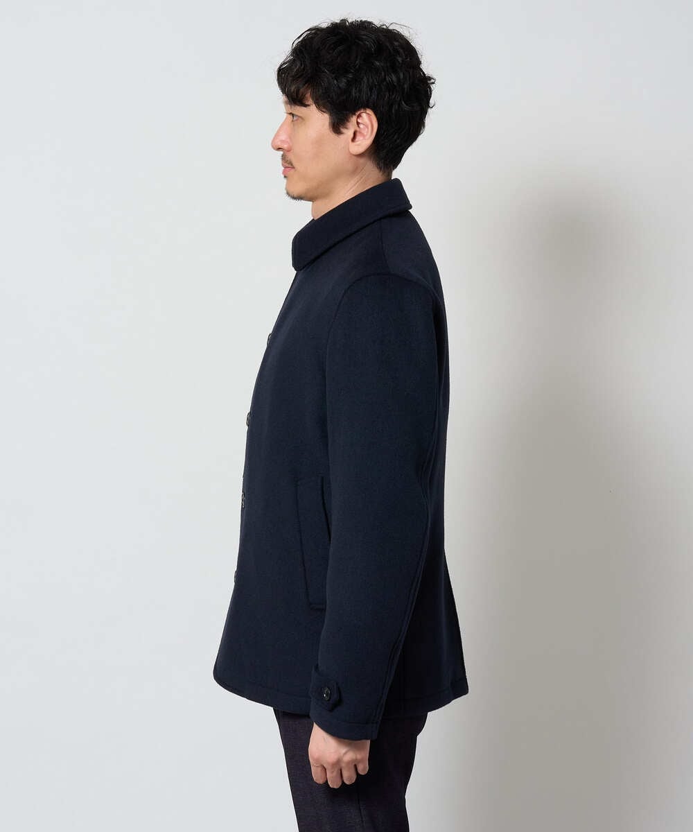 KHJAG09219 a.v.v MEN(アー・ヴェ・ヴェ) ライトビーバーショートジャケット ネイビー