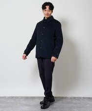 KHJAG09219 a.v.v MEN(アー・ヴェ・ヴェ) ライトビーバーショートジャケット ネイビー