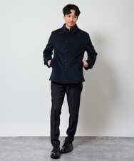KHJAG09219 a.v.v MEN(アー・ヴェ・ヴェ) ライトビーバーショートジャケット ネイビー