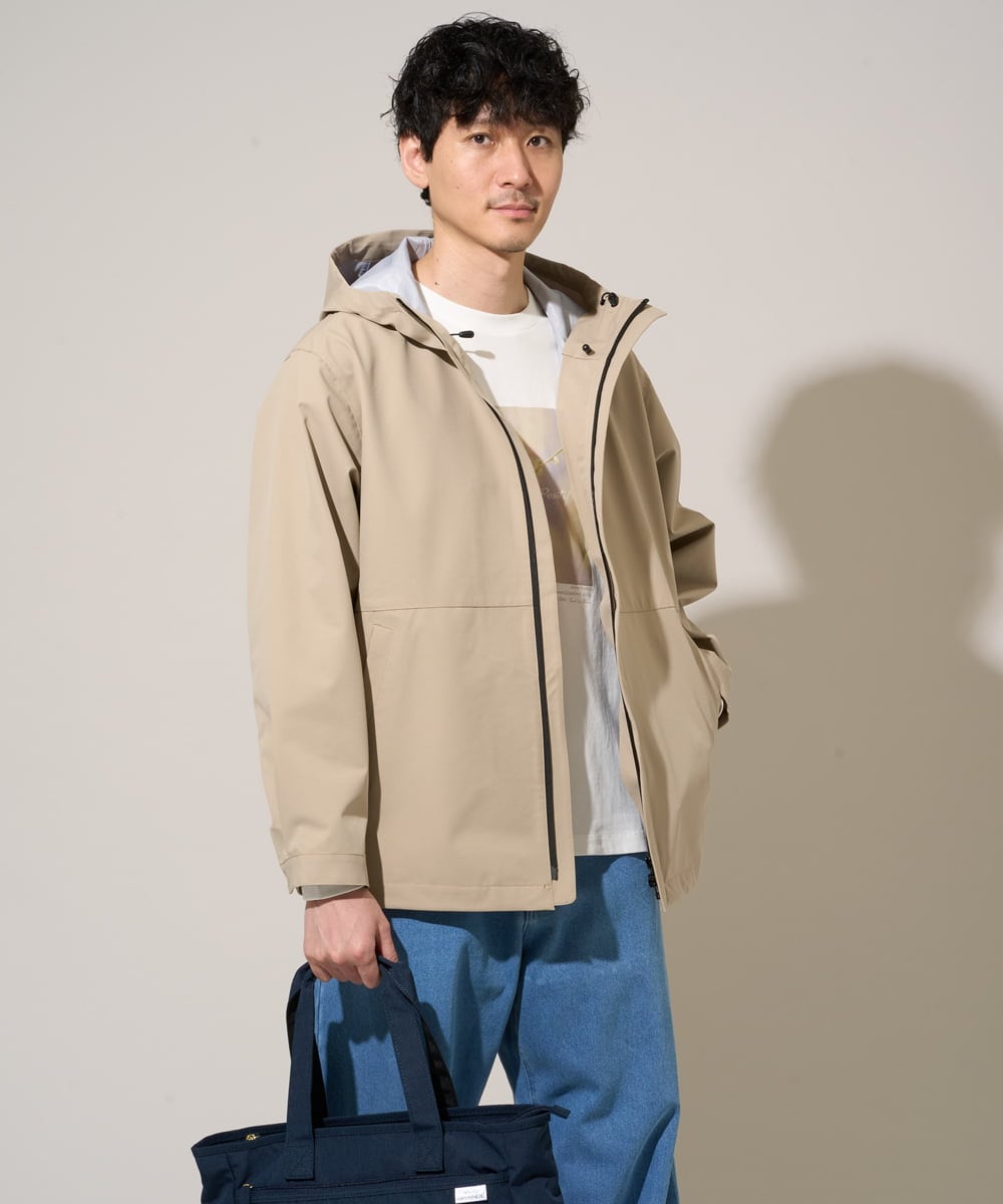KHJED01109 a.v.v MEN(アー・ヴェ・ヴェ) ＼去年の人気No.1ジャケット／　SORONAラミネートコーティングマウンテンパーカー【撥水・防風・花粉防止・ストレッチ】 ベージュ