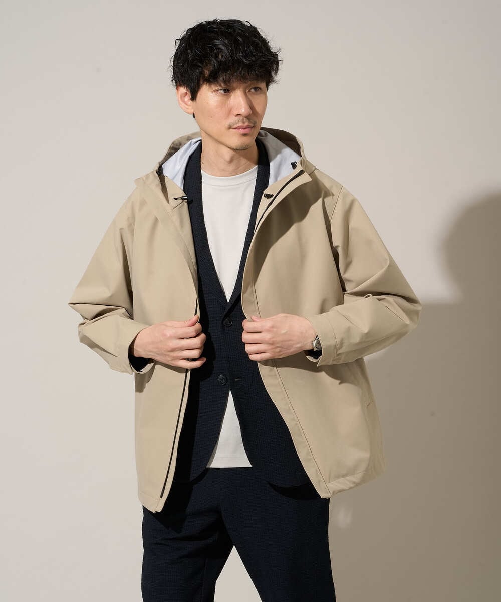 KHJED01109 a.v.v MEN(アー・ヴェ・ヴェ) ＼去年の人気No.1ジャケット／　SORONAラミネートコーティングマウンテンパーカー【撥水・防風・花粉防止・ストレッチ】 ベージュ