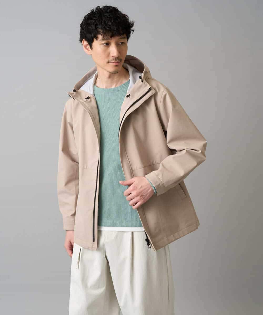 KHJED01109 a.v.v MEN(アー・ヴェ・ヴェ) ＼去年の人気No.1ジャケット／　SORONAラミネートコーティングマウンテンパーカー【撥水・防風・花粉防止・ストレッチ】 ブラック