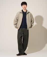 KHJED07129 a.v.v MEN(アー・ヴェ・ヴェ) ジップアップスタンドカラーブルゾン ベージュ