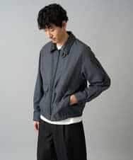 KHJED12129 a.v.v MEN(アー・ヴェ・ヴェ) ＼秋の上品見えブルゾン／ワイドシルエットショートブルゾン【イージーケア/洗濯機で洗える/毛玉になりにくい】 ネイビー