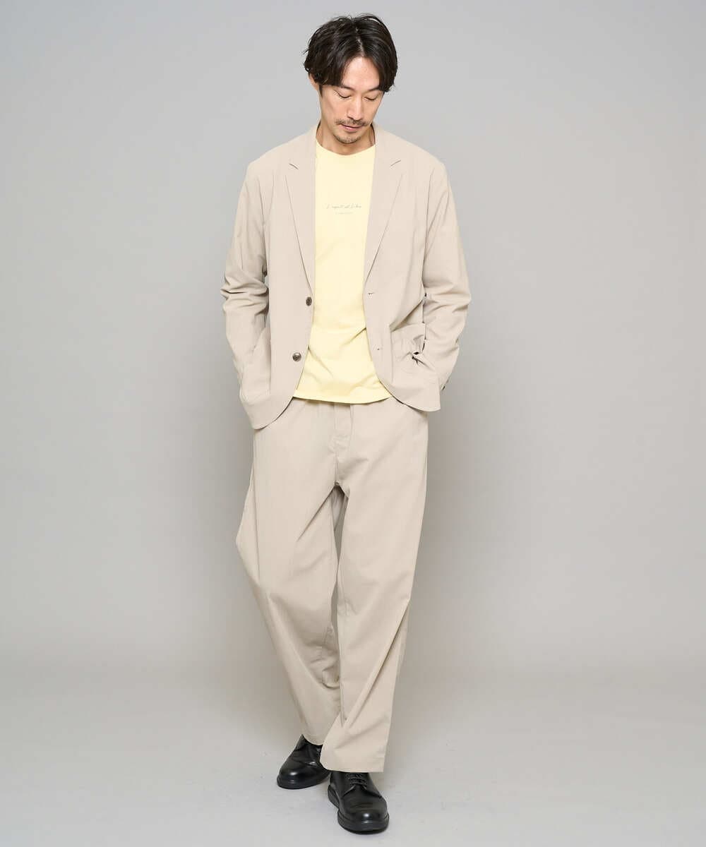 KHJFD24109 a.v.v MEN(アー・ヴェ・ヴェ) 春夏のカジュアルジャケットスタイルにぜひ【イージーケア/洗濯機で洗える/毛玉になりにくい/ストレッチ】春リライト テーラードジャケット ダークグレー