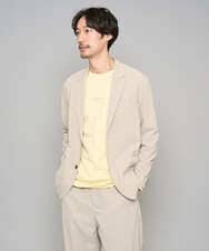 KHJFD24109 a.v.v MEN(アー・ヴェ・ヴェ) 春夏のカジュアルジャケットスタイルにぜひ【イージーケア/洗濯機で洗える/毛玉になりにくい/ストレッチ】春リライト テーラードジャケット ダークグレー