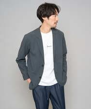 KHJFD24109 a.v.v MEN(アー・ヴェ・ヴェ) 春夏のカジュアルジャケットスタイルにぜひ【イージーケア/洗濯機で洗える/毛玉になりにくい/ストレッチ】春リライト テーラードジャケット ダークグレー