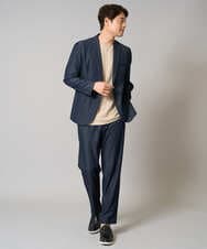 KHJGA35119 a.v.v MEN(アー・ヴェ・ヴェ) 【イージーケア/接触冷感】スマートシャンブレーサマージャケット【ON/OFF兼用】(セットアップ対応）  ダークグレー