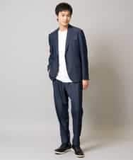 KHJGA35119 a.v.v MEN(アー・ヴェ・ヴェ) 【イージーケア/接触冷感】スマートシャンブレーサマージャケット【ON/OFF兼用】(セットアップ対応）  ダークグレー