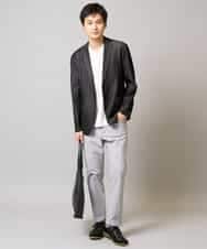 KHJGA35119 a.v.v MEN(アー・ヴェ・ヴェ) 【イージーケア/接触冷感】スマートシャンブレーサマージャケット【ON/OFF兼用】(セットアップ対応）  ダークグレー