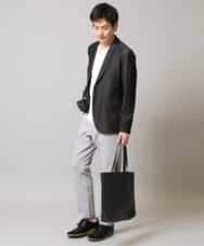 KHJGA35119 a.v.v MEN(アー・ヴェ・ヴェ) 【イージーケア/接触冷感】スマートシャンブレーサマージャケット【ON/OFF兼用】(セットアップ対応）  ダークグレー