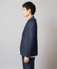 KHJGA35119 a.v.v MEN(アー・ヴェ・ヴェ) 【イージーケア/接触冷感】スマートシャンブレーサマージャケット【ON/OFF兼用】(セットアップ対応）  ダークグレー