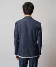KHJGA35119 a.v.v MEN(アー・ヴェ・ヴェ) 【イージーケア/接触冷感】スマートシャンブレーサマージャケット【ON/OFF兼用】(セットアップ対応）  ダークグレー