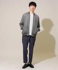 KHJGD26129 a.v.v MEN(アー・ヴェ・ヴェ) 【洗濯機で洗える】ヘリンボーンシアーリブブルゾン ブラック