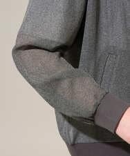KHJGD26129 a.v.v MEN(アー・ヴェ・ヴェ) 【洗濯機で洗える】ヘリンボーンシアーリブブルゾン ブラック
