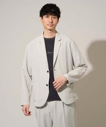 KHJGD40109 a.v.v MEN 春夏のカジュアルジャケットスタイルにぜひ【イージーケア/洗濯機で洗える/接触冷感/吸水速乾/UVカット/ストレッチ】リライトテーラードジャケット
