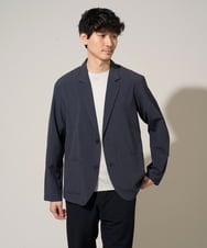 KHJGD40109 a.v.v MEN(アー・ヴェ・ヴェ) 春夏のカジュアルジャケットスタイルにぜひ【イージーケア/洗濯機で洗える/接触冷感/吸水速乾/UVカット/ストレッチ】リライトテーラードジャケット ダークグレー