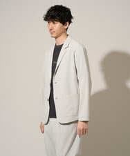 KHJGD40109 a.v.v MEN(アー・ヴェ・ヴェ) 春夏のカジュアルジャケットスタイルにぜひ【イージーケア/洗濯機で洗える/接触冷感/吸水速乾/UVカット/ストレッチ】リライトテーラードジャケット ダークグレー