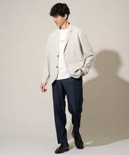 KHJGD40109 a.v.v MEN(アー・ヴェ・ヴェ) 春夏のカジュアルジャケットスタイルにぜひ【イージーケア/洗濯機で洗える/接触冷感/吸水速乾/UVカット/ストレッチ】リライトテーラードジャケット ダークグレー