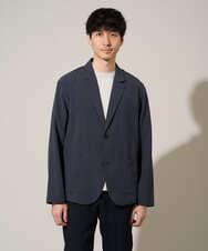 KHJGD40109 a.v.v MEN(アー・ヴェ・ヴェ) 春夏のカジュアルジャケットスタイルにぜひ【イージーケア/洗濯機で洗える/接触冷感/吸水速乾/UVカット/ストレッチ】リライトテーラードジャケット ダークグレー