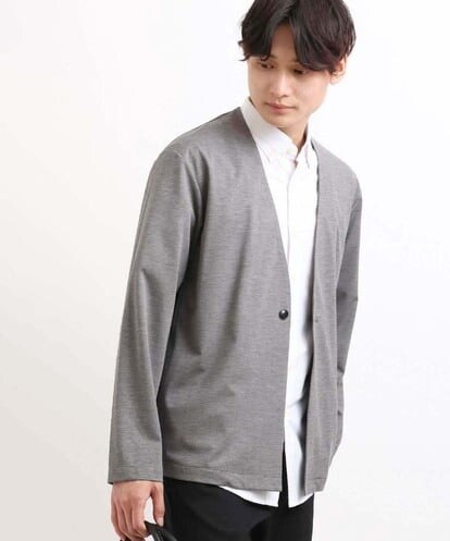 KHJGS51089 a.v.v MEN 【洗濯機で洗える/接触冷感】リラックススーツノーカラージャケット（セットアップ可）