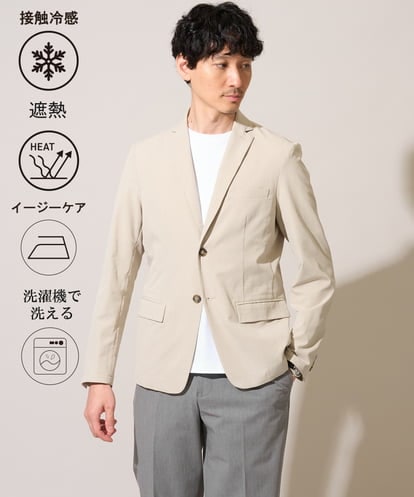 KHJHD75129 a.v.v MEN 【接触冷感/洗濯機で洗える/遮熱/毛玉・シワになりにくい/イージーケア/ストレッチ】ドットストレッチスマートジャケット