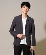 KHJHD75129 a.v.v MEN(アー・ヴェ・ヴェ) 【接触冷感/洗濯機で洗える/遮熱/毛玉・シワになりにくい/イージーケア/ストレッチ】ドットストレッチスマートジャケット ダークグレー