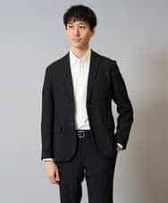 KHJKA05119 a.v.v MEN(アー・ヴェ・ヴェ) 【春の通勤におすすめ/イージーケア/洗濯機で洗える】〈ON/OFF SERIES〉デニムライクストレッチスマートジャケット ダークグレー