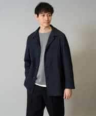 KHJKA07129 a.v.v MEN(アー・ヴェ・ヴェ) 春の人気アウター【イージーケア】デニムライクステンカラーコート【洗濯機で洗える】 ネイビー