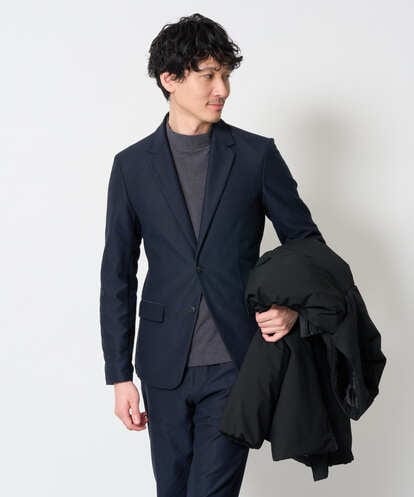 KHJKD72129 a.v.v MEN 【スマート/イージーケア/洗濯機で洗える/ストレッチ】コールダブルフェイスストレッチスマートジャケット