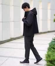 KHJLA01099 a.v.v MEN(アー・ヴェ・ヴェ) 【軽撥水/防風】SORONAラミネートコーティングスプリングマウンテンパーカー ブラック