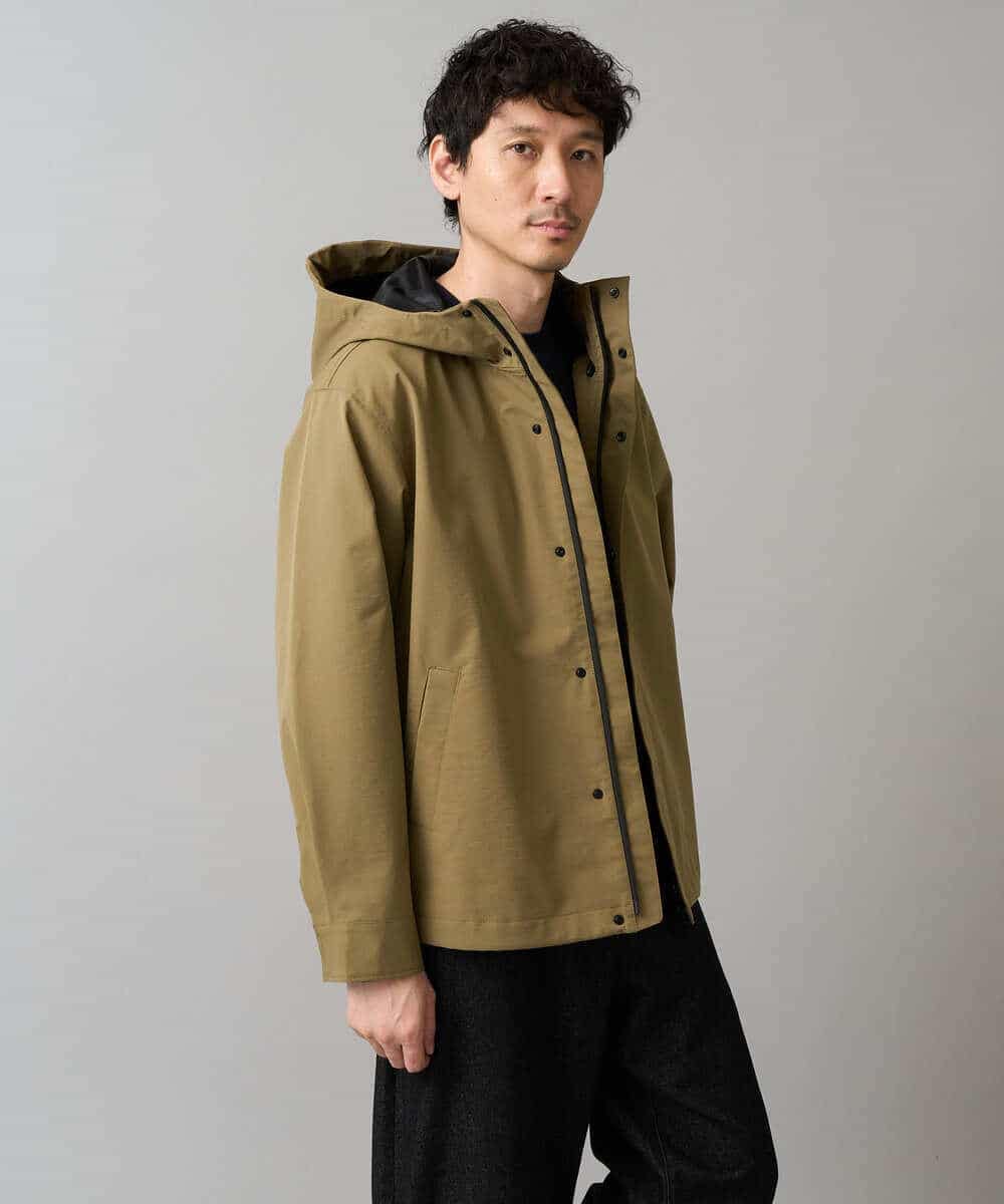 KHJLA01099 a.v.v MEN(アー・ヴェ・ヴェ) 【軽撥水/防風】SORONAラミネートコーティングスプリングマウンテンパーカー ブラック