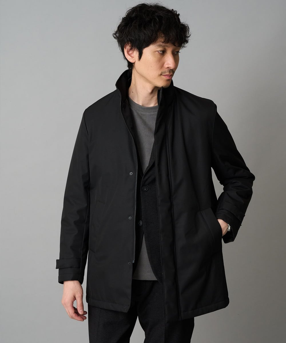KHJLA20139 a.v.v MEN(アー・ヴェ・ヴェ) 【軽撥水/防風】SORONA中綿スタンドブルゾン ブラック