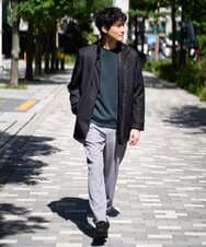 KHJLA20139 a.v.v MEN(アー・ヴェ・ヴェ) 【軽撥水/防風】SORONA中綿スタンドブルゾン ブラック