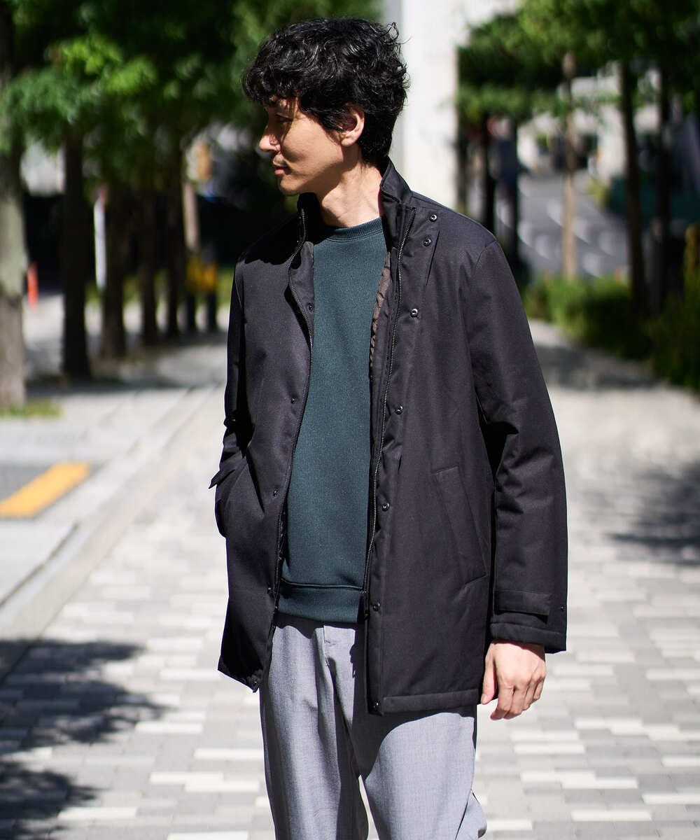 KHJLA20139 a.v.v MEN(アー・ヴェ・ヴェ) 【軽撥水/防風】SORONA中綿スタンドブルゾン ブラック