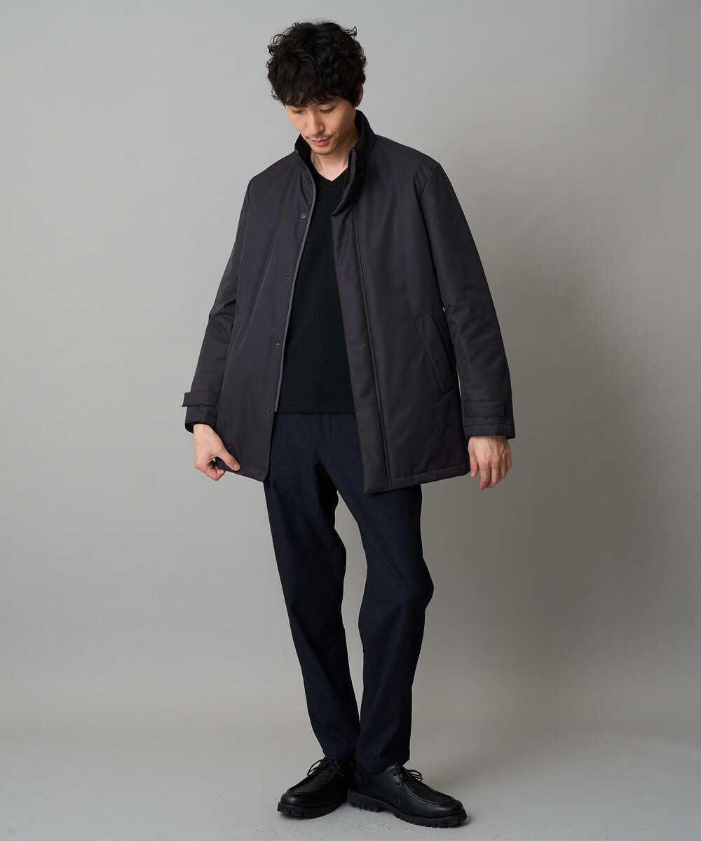 KHJLA20139 a.v.v MEN(アー・ヴェ・ヴェ) 【軽撥水/防風】SORONA中綿スタンドブルゾン ブラック
