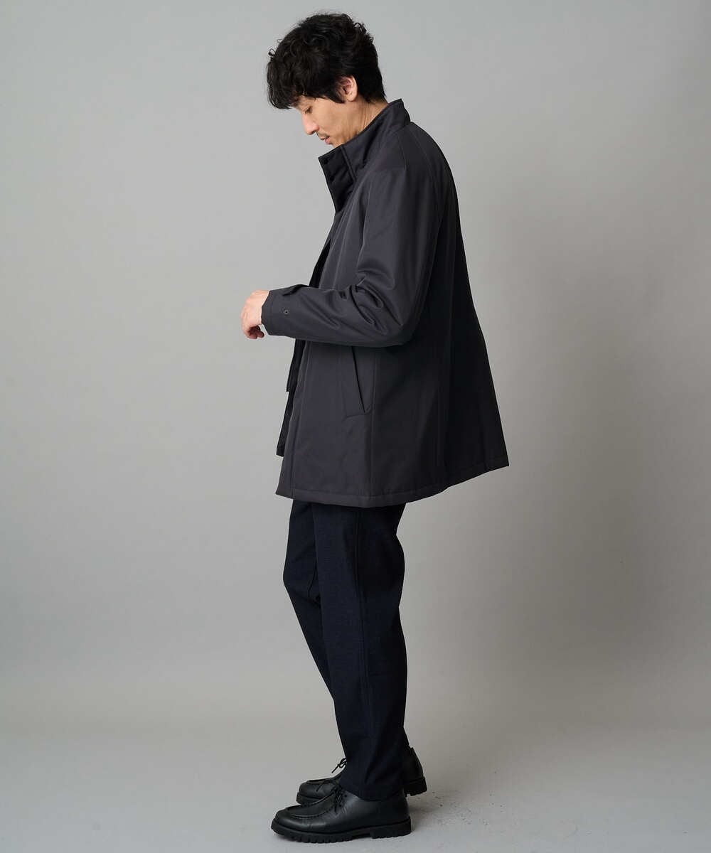 KHJLA20139 a.v.v MEN(アー・ヴェ・ヴェ) 【軽撥水/防風】SORONA中綿スタンドブルゾン ブラック