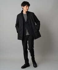 KHJLA20139 a.v.v MEN(アー・ヴェ・ヴェ) 【軽撥水/防風】SORONA中綿スタンドブルゾン ブラック