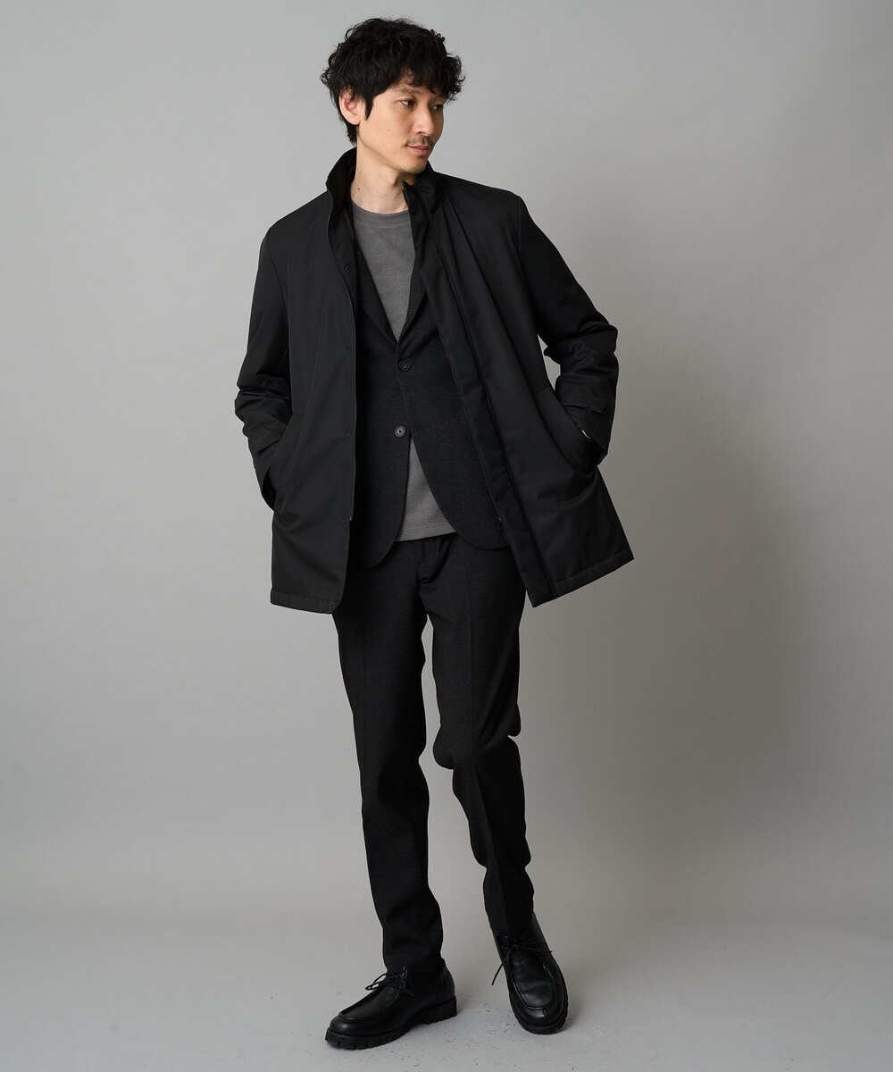 KHJLA20139 a.v.v MEN(アー・ヴェ・ヴェ) 【軽撥水/防風】SORONA中綿スタンドブルゾン ブラック