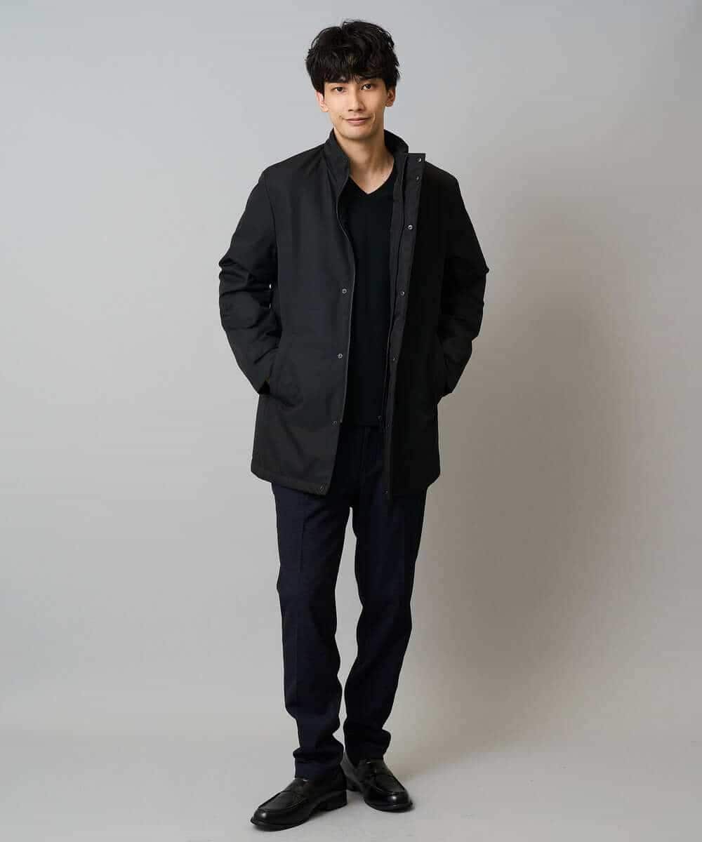 KHJLA20139 a.v.v MEN(アー・ヴェ・ヴェ) 【軽撥水/防風】SORONA中綿スタンドブルゾン ブラック
