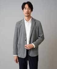 KHJLA36119 a.v.v MEN(アー・ヴェ・ヴェ) 【イージーケア/ストレッチ】ダブルフェイスジャージースマートジャケット【洗濯機で洗える】〈ON/OFF SERIES〉 ブラック