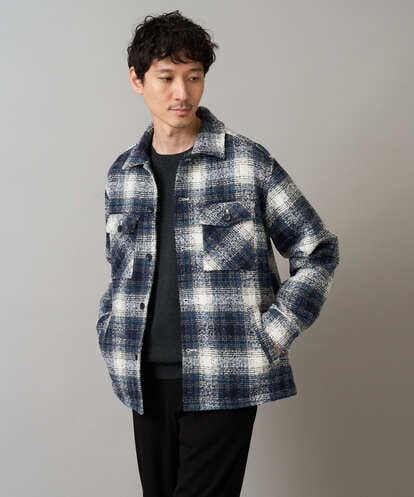 KHJLD27099 a.v.v MEN 【洗濯機で洗える】ツイードチェックCPOジャケット