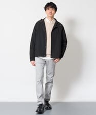 KHJLD29149 a.v.v MEN(アー・ヴェ・ヴェ) ウラメッシュナイロンストレッチスタンドブルゾン カーキ