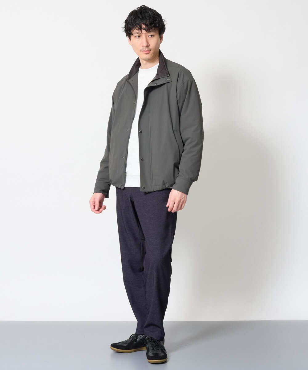 KHJLD29149 a.v.v MEN(アー・ヴェ・ヴェ) ウラメッシュナイロンストレッチスタンドブルゾン カーキ