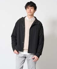 KHJLD29149 a.v.v MEN(アー・ヴェ・ヴェ) ウラメッシュナイロンストレッチスタンドブルゾン ブラック