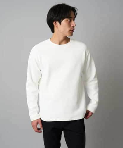 KHKAD62049 a.v.v MEN 【洗濯機で洗える】モール幾何ジャカードクルーネックプルオーバー