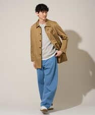 KHKED04049 a.v.v MEN(アー・ヴェ・ヴェ) ＼秋のライトアウター映えカットソー／変形ヘリンボンフェイクレイヤードカットソー【イージーケア/洗濯機で洗える/毛玉になりにくい】 グレー