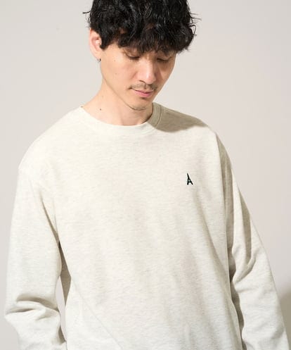 KHKED10044 a.v.v MEN 【イージーケア/洗濯機で洗える/毛玉になりにくい】アゼダブルフェイス1ポイント刺繍カットソー