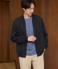 KHKFD13049 a.v.v MEN(アー・ヴェ・ヴェ) ＼秋の上品見えカットソー／タックジャカードクルーネックプルオーバー【イージーケア/洗濯機で洗える/毛玉になりにくい】 ネイビー