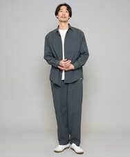 KHKFD13049 a.v.v MEN(アー・ヴェ・ヴェ) ＼秋の上品見えカットソー／タックジャカードクルーネックプルオーバー【イージーケア/洗濯機で洗える/毛玉になりにくい】 アイボリー